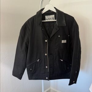 Black Women's Lined Utility Jacket
